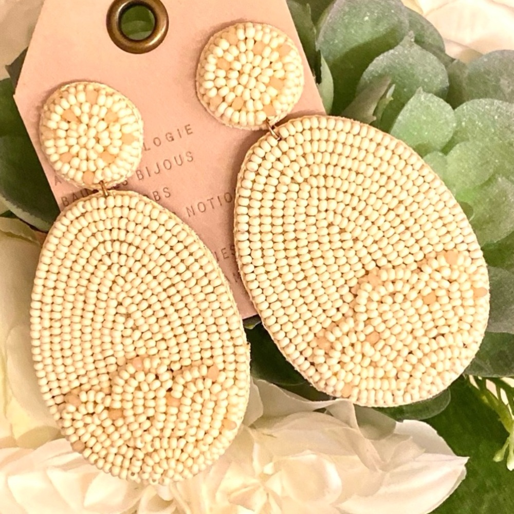 NWT Anthropologie Llani Faye Beaded Drop Earrings - Picture 6 of 14